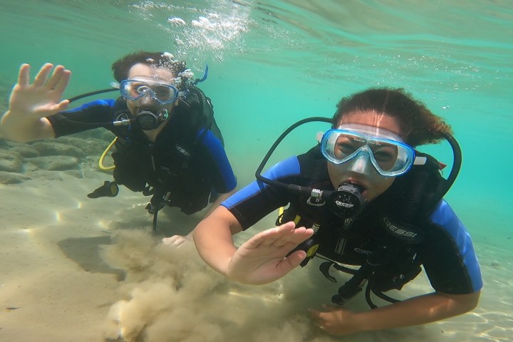 Underwater moments in Schinias Bay.