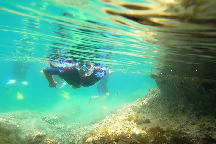 Underwater moments in Schinias Bay.
